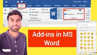 Addins in MS Word  How to use Add ins in MS Word in Hindi  Add ins option use in MS Word [upl. by Derina632]