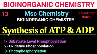 Synthesis Of ATP amp ADP bioinorganic mscchemistrynotes itschemistrytime [upl. by Lilyan]