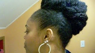 Natural Hair Marley Monkey Bread Bun Tutorial  Protective Style [upl. by Erihppas]