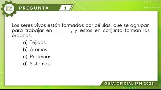 Guía IPN 2023  Biología Pregunta No 1  Ciencias Médico Biológicas [upl. by Romeu]