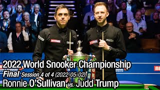 2022 World Snooker Championship Final Ronnie OSullivan vs Judd Trump Full Match 44 [upl. by Pren]