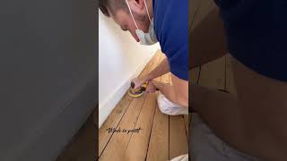 Ponçage parquet satisfying artisan peintre reno chantier travaux tutorials decoration [upl. by Atival]