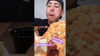 Vartin Fresh ASMR chilli cheese hotdogs fried onion rings Mukbang bites only shorts viralvideo fy [upl. by Nelli983]