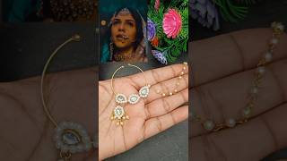 Heeramandi alamzeb inspired nosering diy diycrafts creative jewellery art craft celebrity [upl. by Gazo]