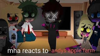 MHA reacts to Andys Apple Farm🖤🤍  TW flash blood and stupid memes 😝💜  original idea  11 [upl. by Esilahs]