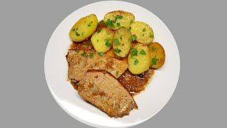 Pečená špikovaná vepřová kýta s bramborem recept [upl. by Lucienne]