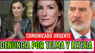 🔴​COMUNICADO DE DENUNCIA LETIZIA Y TELMA ORTIZ POR JAIME DEL BURGO MÁXIMA TENSIÓN CON REY FELIPE VI [upl. by Teerpnam]