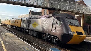 At Hinckley Station A epic catch of a class 43s HST test train colas Rail￼ network rail 1Q23 [upl. by Bathsheeb]