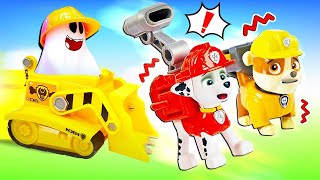 👻🚜 ¡El Fantasma Roba el Tractor de Rubble 🐾 Paw Patrol  Juguetes de Patrulla Canina 🎓🎈 [upl. by Maltzman]