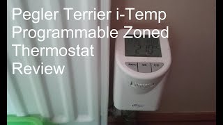 Pegler Terrier iTemp programmable Zoned Radiator Thermostat Review [upl. by Lahpos]