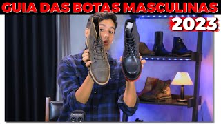 O GUIA COMPLETO DAS BOTAS MASCULINAS atualizado 2023 [upl. by Kippy]