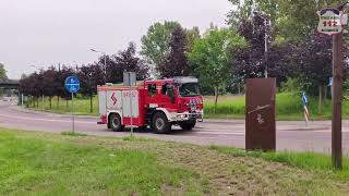 Przyjazd zastępu OSP Bieruń Stary do zderzenia dwóch osobówek na ulicy Wita [upl. by Yevol]