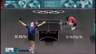 Fan Zhendong vs Tomokazu Harimoto highlights paris2024 fanzhendong tomokazuharimoto tabletennis [upl. by Anneirb]