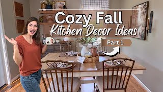 Cozy Fall 2024 Kitchen Decorate with me Part 1  Simple Autumn Decorating Ideas [upl. by Asserac]