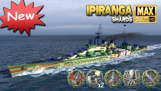 NEW battleship Ipiranga on map Shards  World of Warships [upl. by Enimsaj]