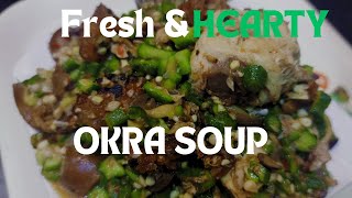 FRESH and OILLESS OKRA SOUP [upl. by Zehc506]