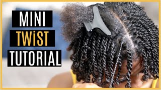 Super MINI TWIST on shortmedium Natural Hair [upl. by Nevile]