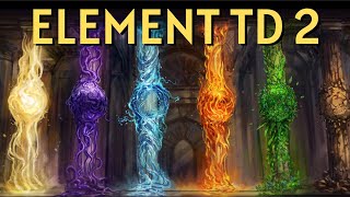 ELEMENT TD 2 Full Dark Tower Game Play [upl. by Idham]