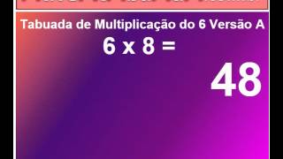 tabuada de multiplicação do número 6 seis  aleatória versão A [upl. by Thgirw]