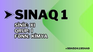 MSİ1 Kimya 11ci sinif I qrup 13102024 [upl. by Emilee]