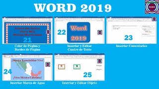 Curso de Word 2019 Videos 21 al 25 [upl. by Hurless]