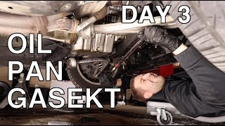 BMW E46 Removed the Oil Pan  Day 3 [upl. by Enirual]