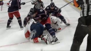 Gudbranson Jumps Cousins In Revenge From Previous Hit Gets Ejected Panthers Get 7 Minute PP [upl. by Elletsirk21]