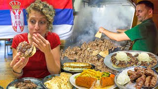 INSANE Serbian Food Tour in Belgrade Serbia  Cevapi Pljeskavica amp Kajmak  MEAT HEAVEN in Serbia [upl. by Esilana952]