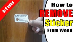 How to remove sticker from wooden furniture Easy and without chemicals [upl. by Nawtna]