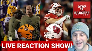 Wisconsin Badgers and LSU Tigers live reaction show Last football game of the year [upl. by Schweitzer]