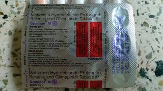 Glimepiride and Metformin Hydrochloride tablets  Geminor M1 tablet [upl. by Jelene]