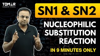 Nucleophilic substitution reaction  SN1 amp SN2 Class 12 Haloalkane and Haloarenes [upl. by Toft132]