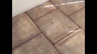 Carpet Out Tile In Part 3 Grouting and baseboard installation [upl. by Hajidahk]