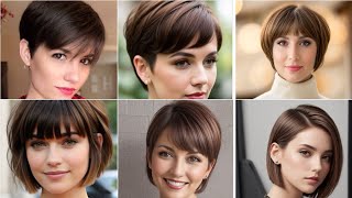 Beautiful Short Hair cut and bob hair dye colors ldeas 2024 [upl. by Hctim282]