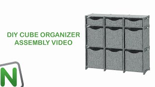 Neaterize 9 Cube DIY Organizer Assembly Instructions [upl. by Aisela]