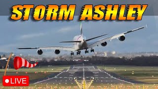 Birmingham Airport 💨✈️ STORM ASHLEY Live 20102024 [upl. by Aniretac255]