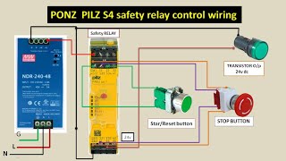 safety relay tutorial pilz ponz s4 explanation about pilz relay pilz ponz [upl. by Lekar75]