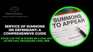 Service of Summons on Defendant A Comprehensive Guide [upl. by Aracaj]