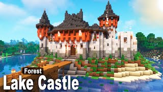 Minecraft How to build a Diorite Lake Castle  Tutorial part 1 [upl. by So701]