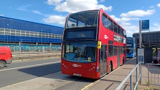 Ride on Metrobus exLondon Volvo B9TL Enviro400  6952 LX58 CWM route 4 [upl. by Aiuqes9]