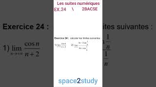 Exercice 24 Les suites numériques 2BACSE [upl. by Geoff519]