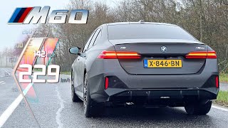 2024 BMW 5 Series 600HP i5 M60  ACCELERATION amp TOP SPEED on AUTOBAHN [upl. by Sineray]