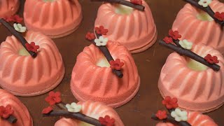 How to make Cherry Blossom Chocolate Busan South Korea  Korean Food ASMR [upl. by Alyahsat511]