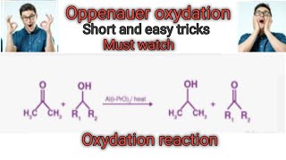 Oppenauer oxydation reaction short and easy tricksorganic chemistryshortchemistry [upl. by Otipaga]