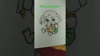 Cute Ganesh ji drawing 🥰viral short [upl. by Ikciv]