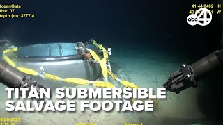 Coast Guard releases remotely operated vehicle footage from Titan submersible salvage [upl. by Dickey]