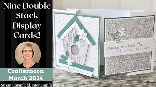 Double Stack Display Cards Crafternoon Creative Escape March 2024 [upl. by Lea738]