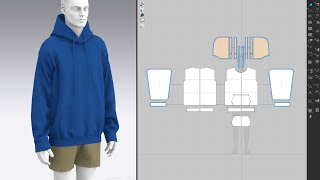 Drafting Oversized Hoodie Marvelous Designer Clo [upl. by Mcclure317]