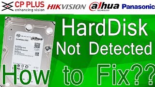 Hard Disk not detected in cp plus dvr 1 2018 Hindi  dahua dvr  hikvision dvr [upl. by Ielhsa]