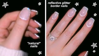 DIY REFLECTIVE GLITTER GEL MANICURE AT HOME  The Beauty Vault [upl. by Ricki]